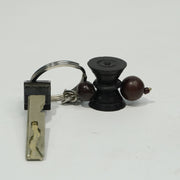 Karungali Damaru Bead Keychain β Guardian of Strength